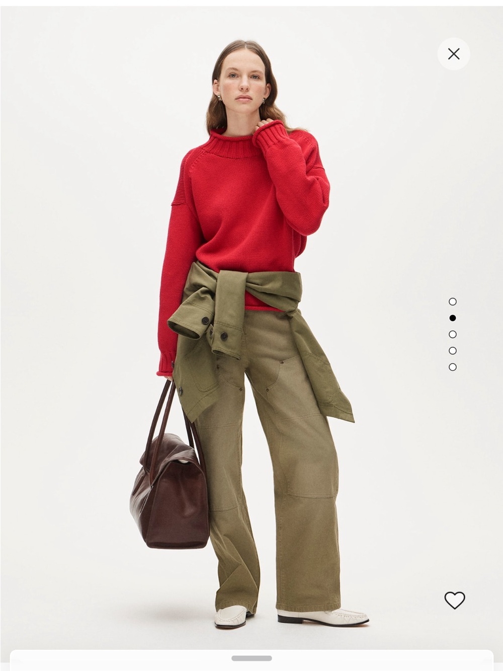 J.Crew red 2025 Rollneck Sweater M - Picture 2 of 8